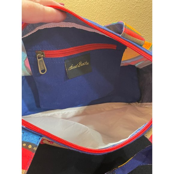 Laurel Burch Rose with Bird Woman Tote Bag Vibrant Colors - Picture 8 of 12